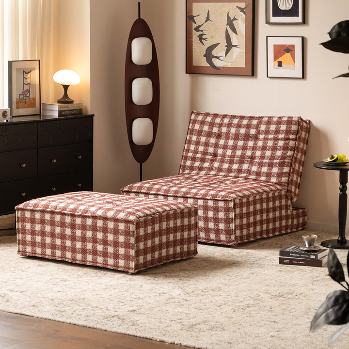Bauhaus chenille velvet fabric 1 seater sofa bed drift primary product view.