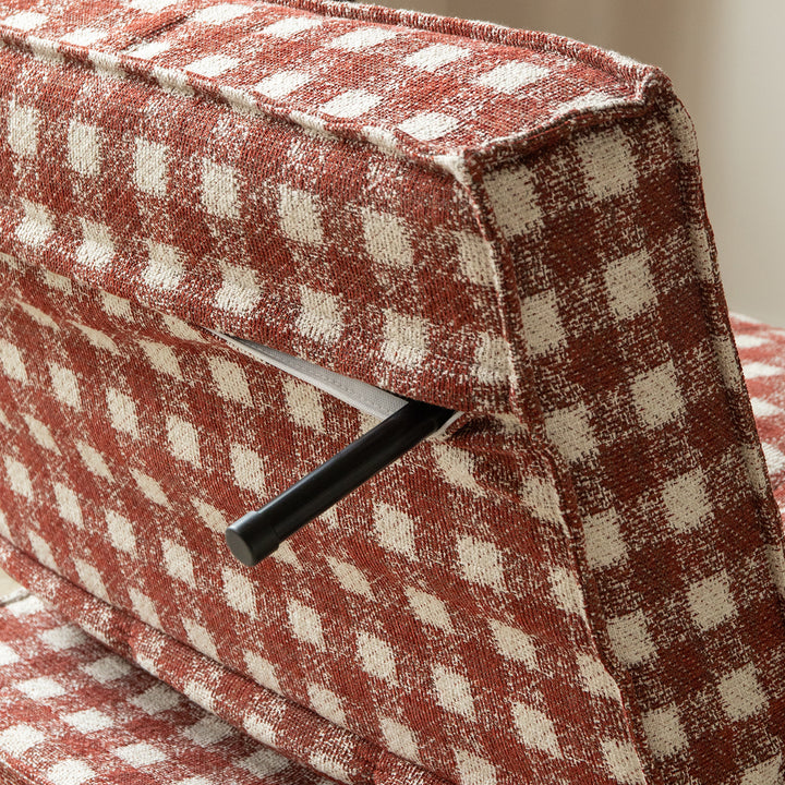 Bauhaus chenille velvet fabric 1 seater sofa bed drift in still life.