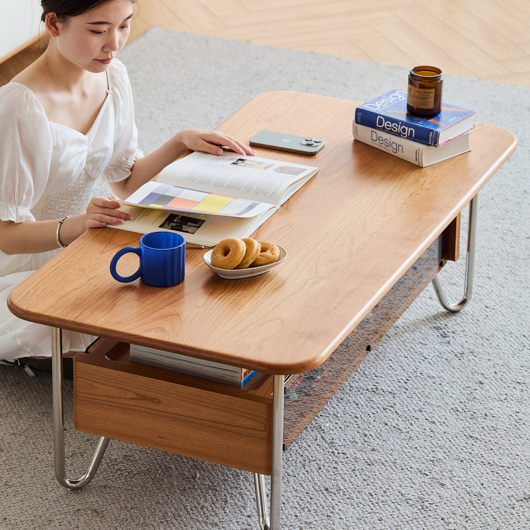 Bauhaus cherry wood coffee table locke size charts.