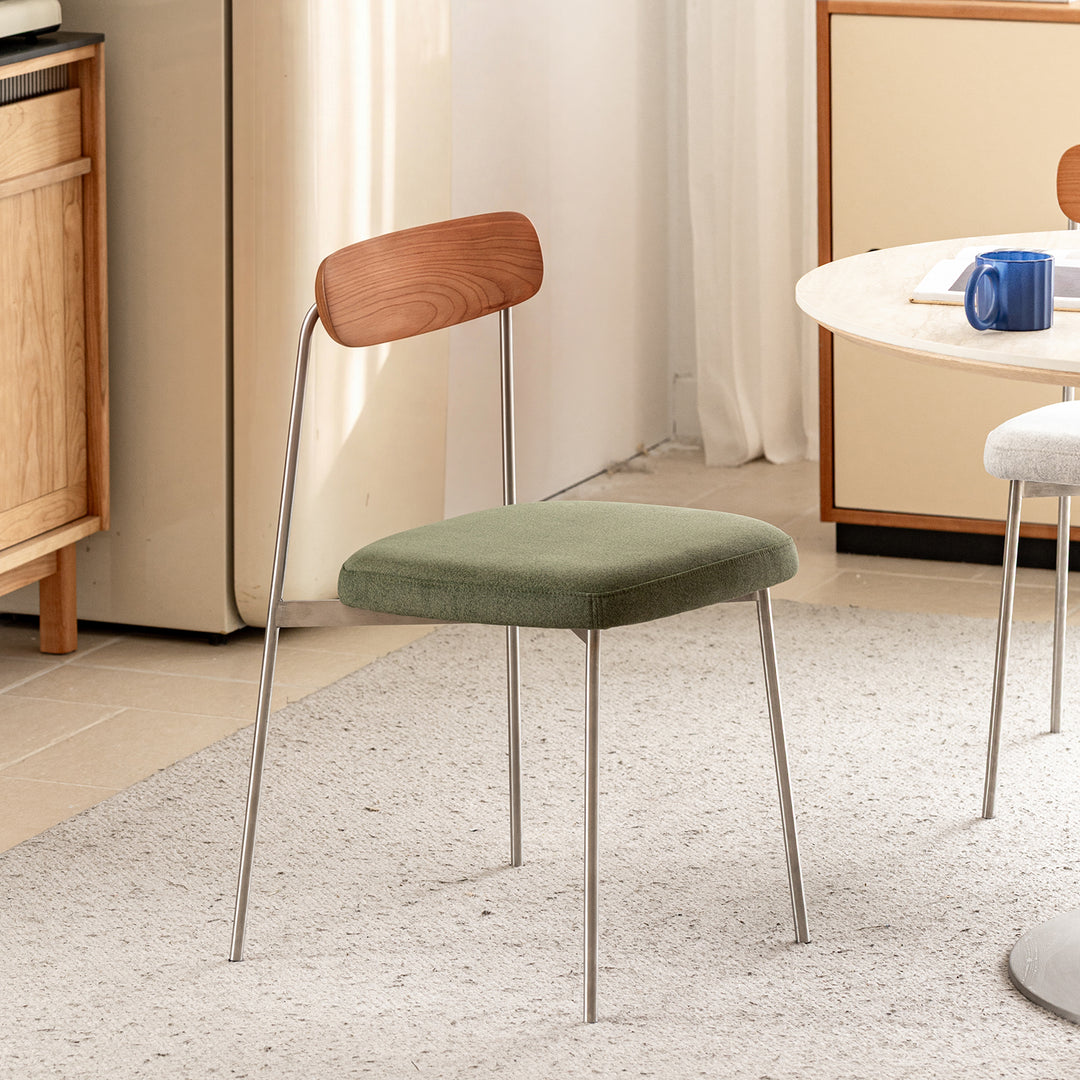 Bauhaus cherry wood dining chair wiener material variants.