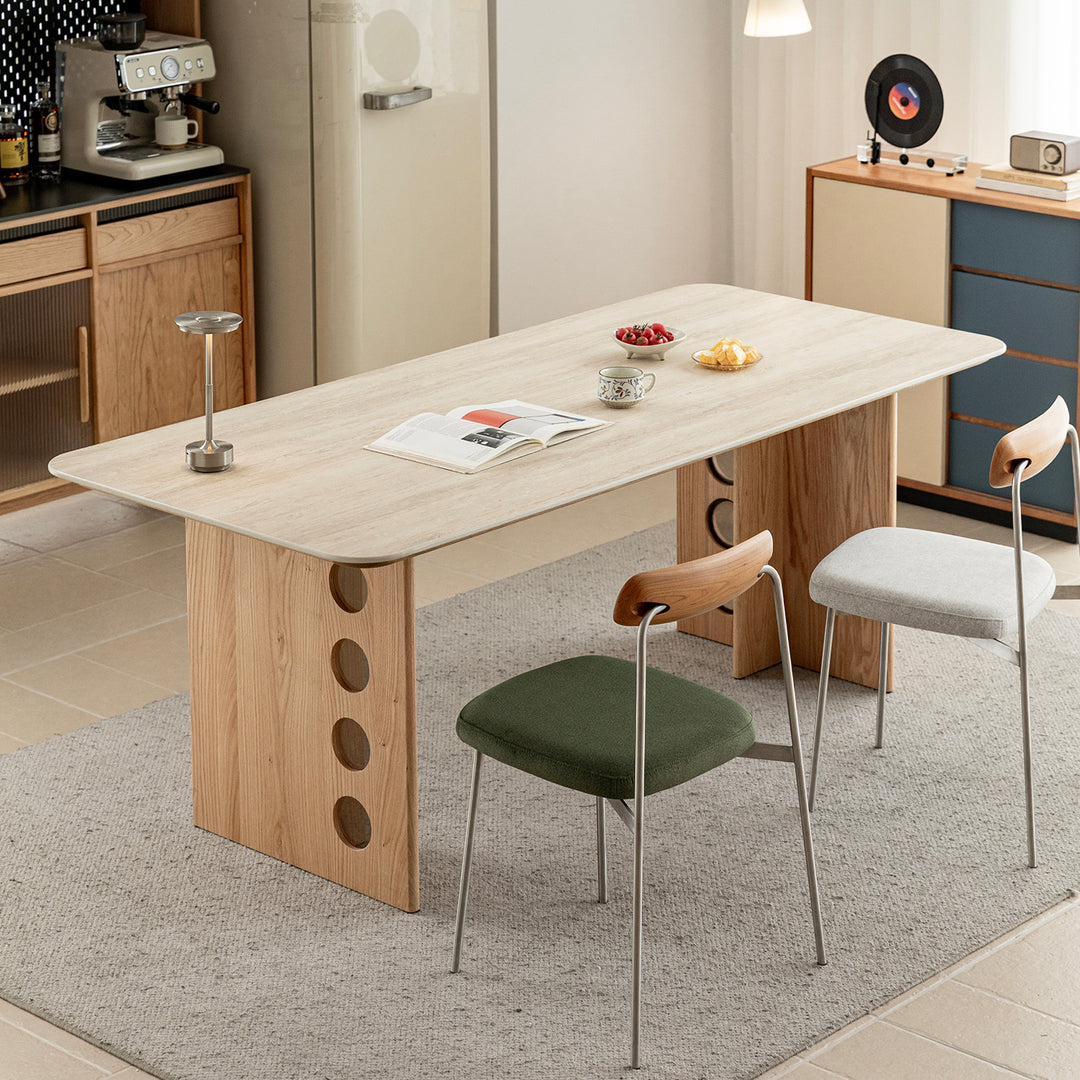 Bauhaus cherry wood dining chair wiener in panoramic view.