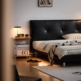 Bauhaus genuine leather bed skillful primary product view.