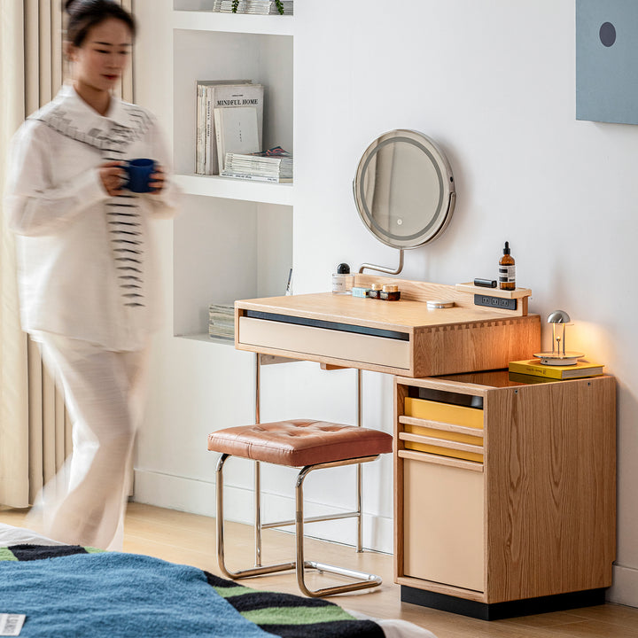 Bauhaus oak wood dressing table tempo primary product view.