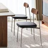 Bauhaus walnut wood dining chair wiener primary product view.