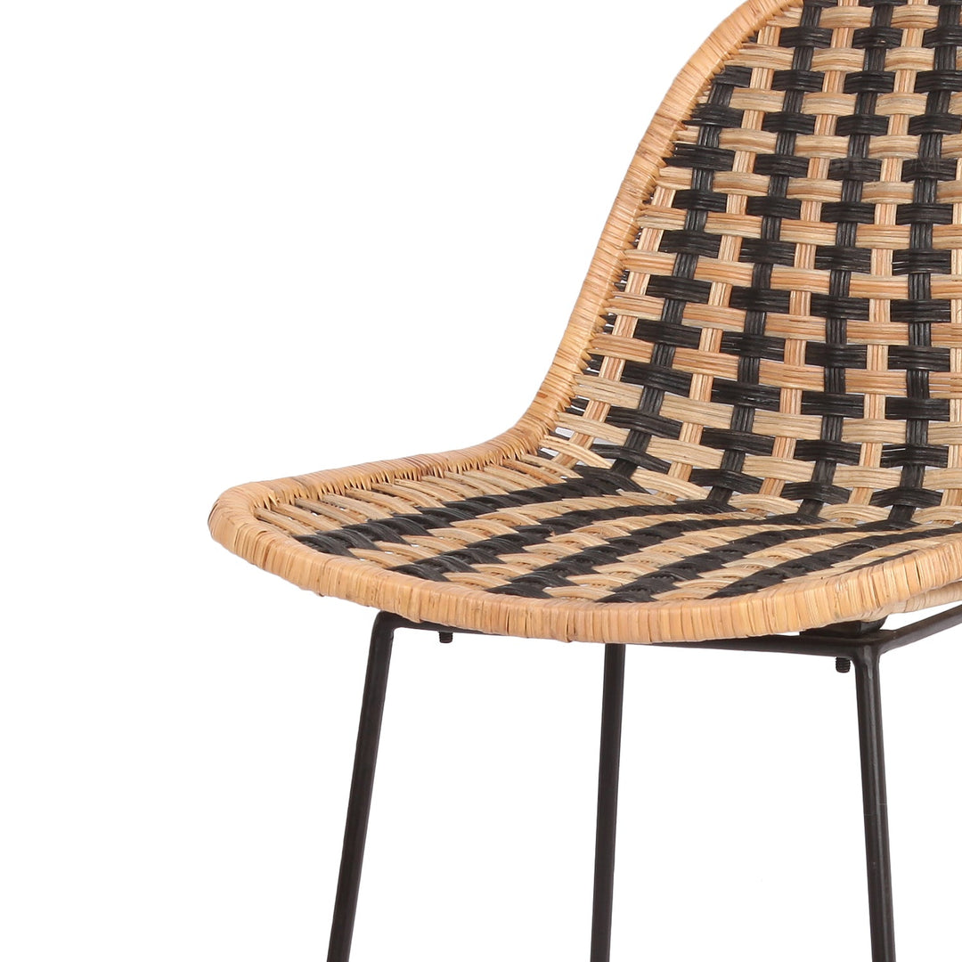 Bohemian rattan bar chair larry color swatches.