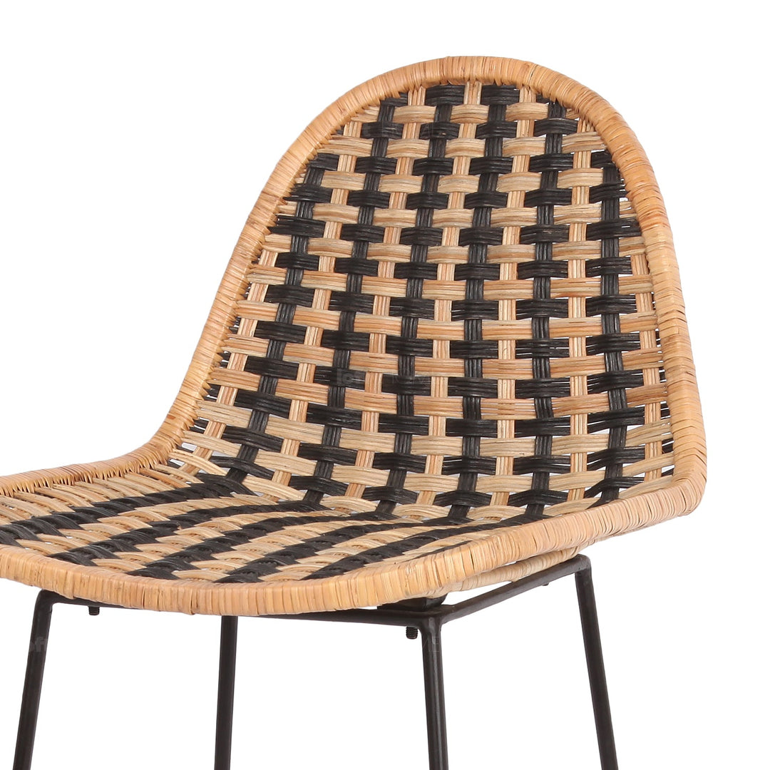 Bohemian rattan bar chair larry in real life style.