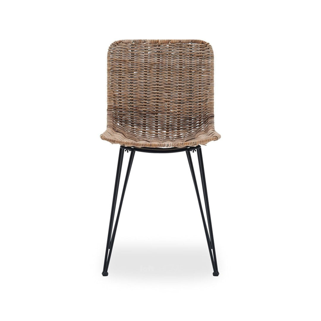 Bohemian rattan dining chair oberyn with context.