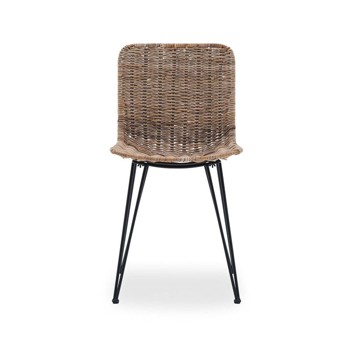 Bohemian rattan dining chair oberyn with context.