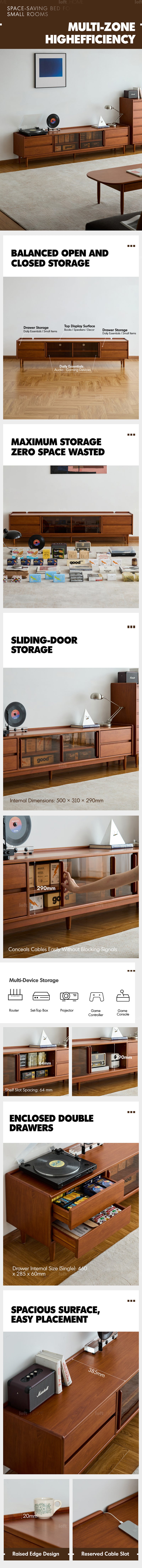 Vintage Boxwood TV Console VISTA Good to Know - 4