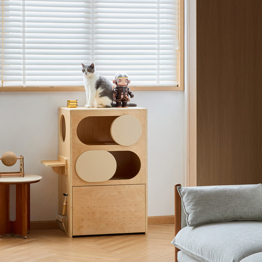 Minimalist plywood cat tower cabinet gulu environmental situation.
