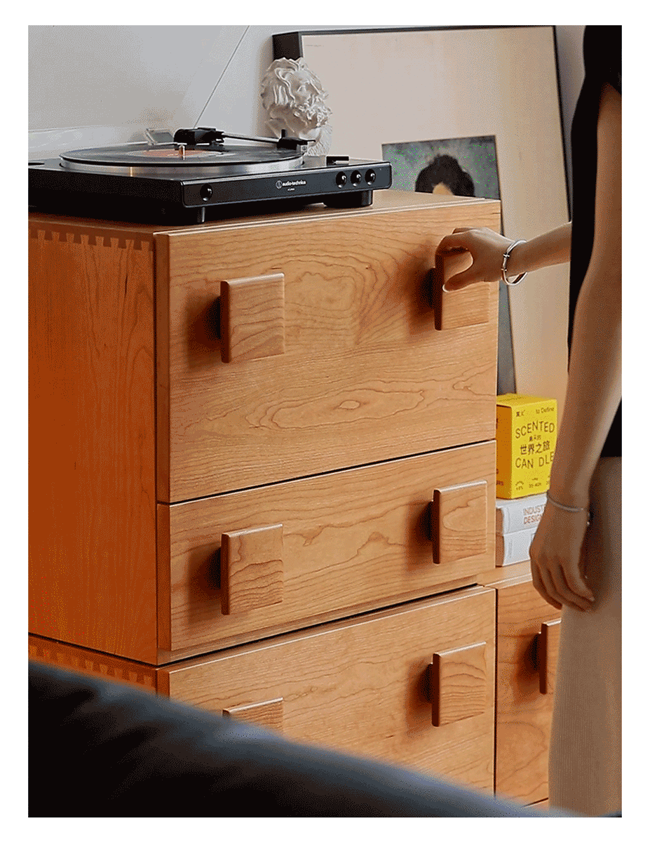 Scandinavian Cherry Wood Modular Cabinet NIMBUS Good to Know - 3