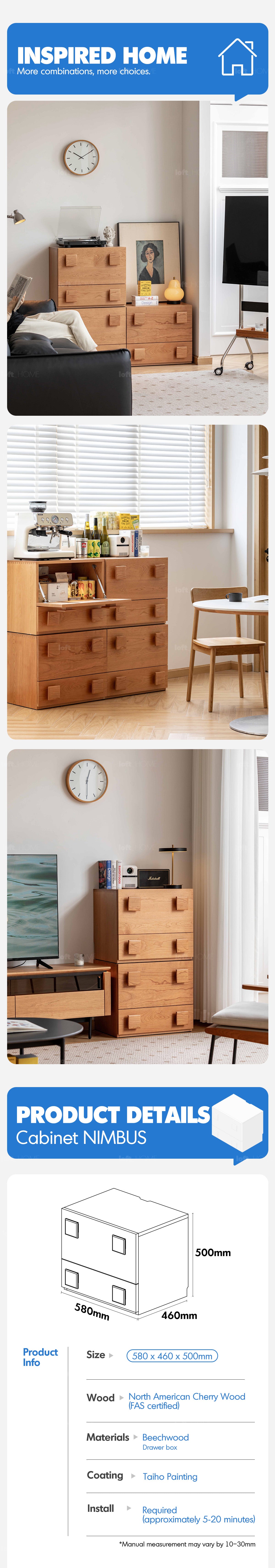 Scandinavian Cherry Wood Modular Cabinet NIMBUS Good to Know - 9