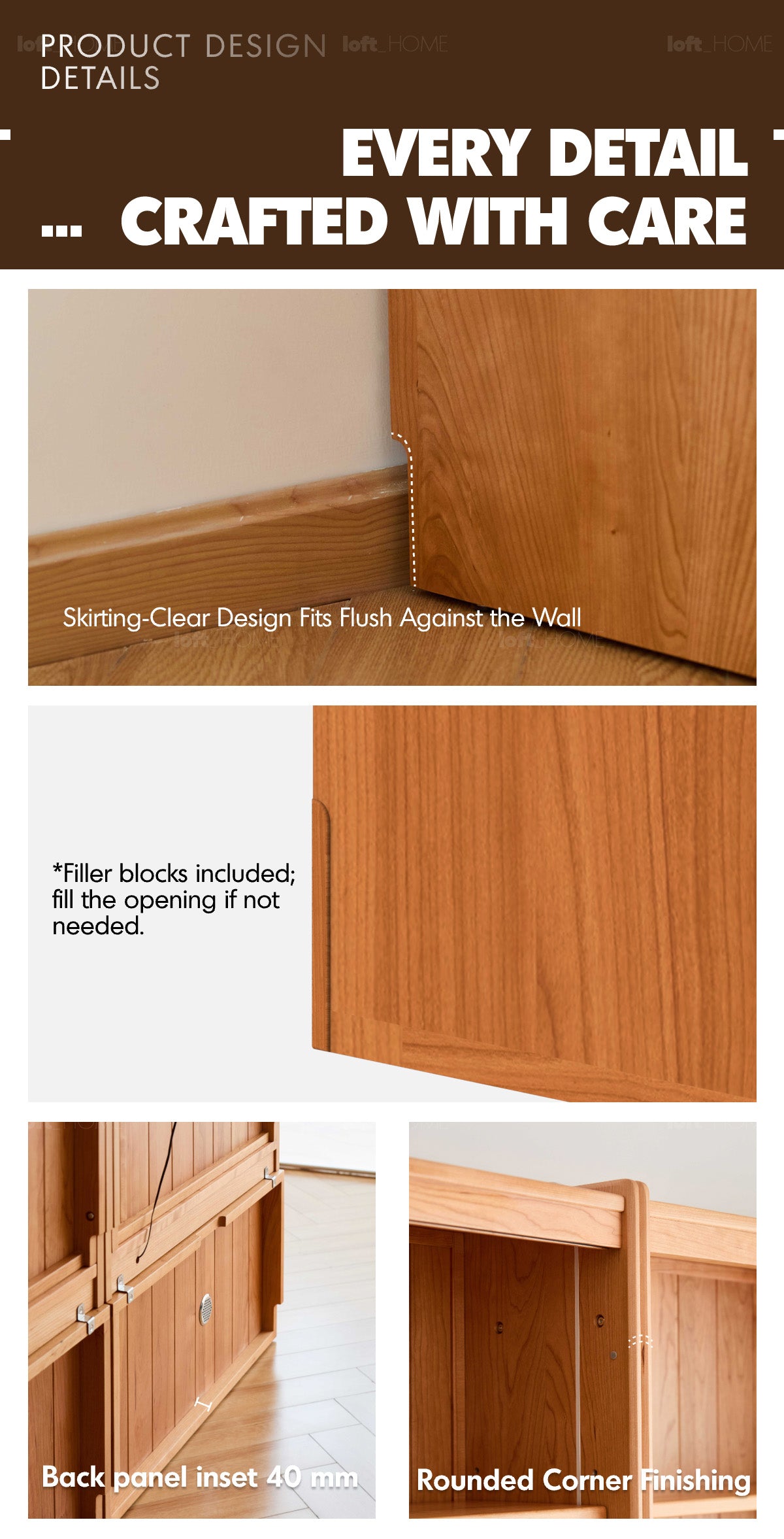 Scandinavian Cherry Wood Bookshelf VISTA Good to Know - 13