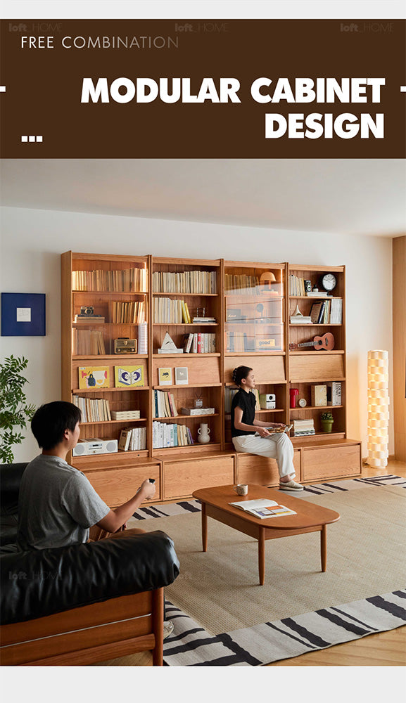 Scandinavian Cherry Wood Bookshelf VISTA Good to Know - 3