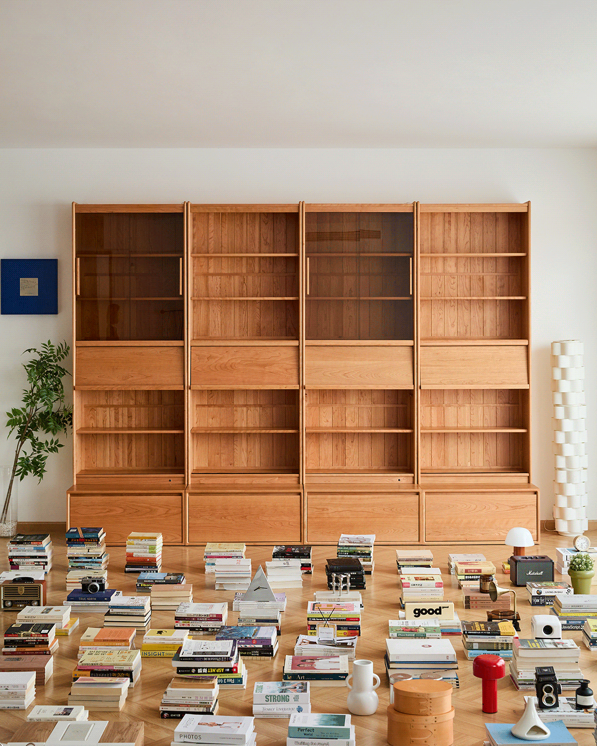 Scandinavian Cherry Wood Bookshelf VISTA Good to Know - 8