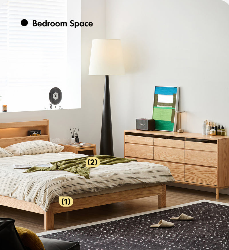 Scandinavian Oak Wood Chest Of 8 Drawers FLOATING LIGHT Good to Know - 10