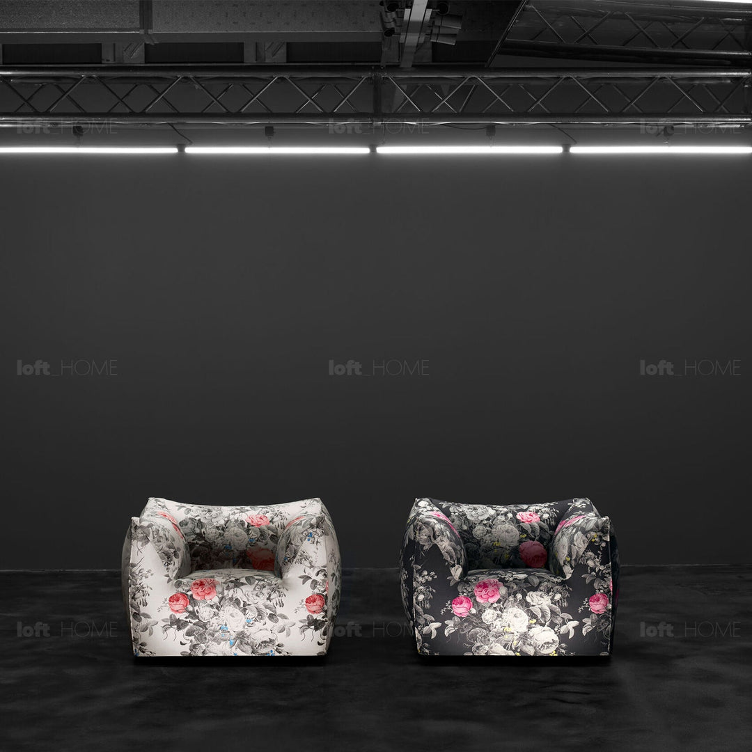 Contemporary fabric 1 seater sofa bambole detail 9.