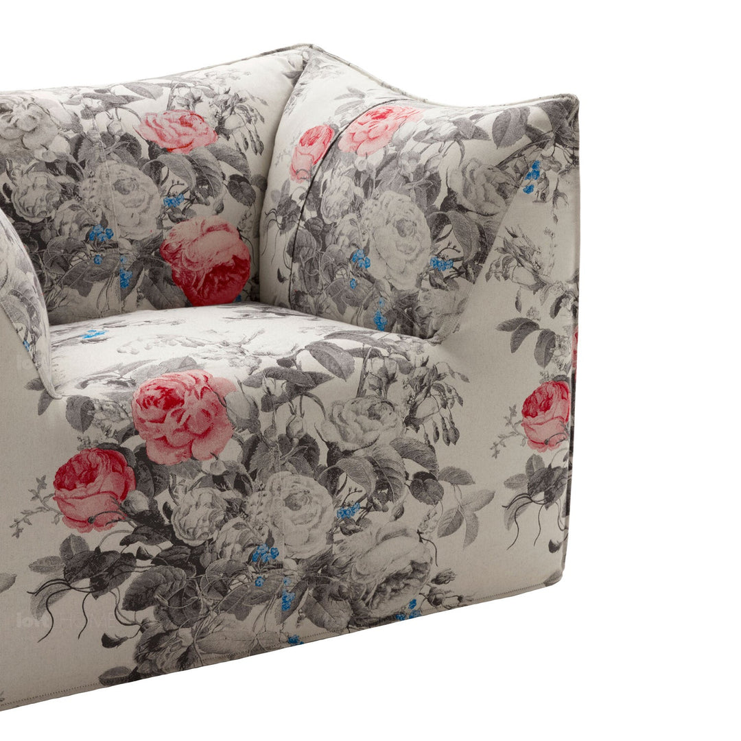 Contemporary fabric 1 seater sofa bambole detail 2.