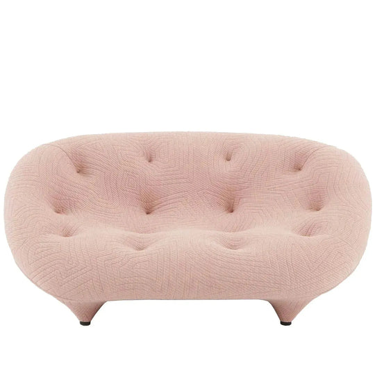 Bauhaus fabric 1 seater sofa conch appa in white background.
