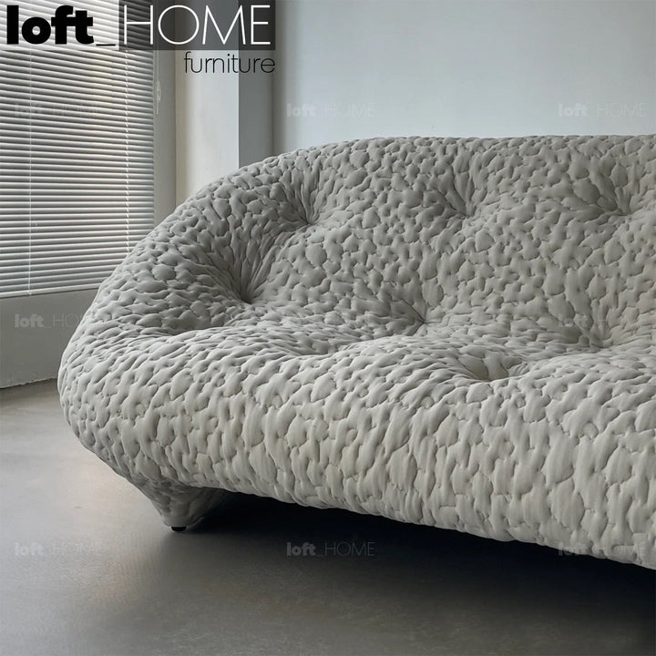Contemporary fabric 1 seater sofa conch moby conceptual design.