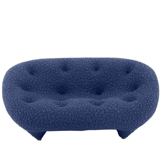 Bauhaus fabric 1 seater sofa conch moby in white background.