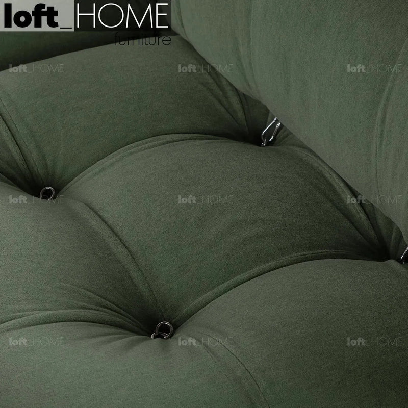 Bauhaus fabric 1 seater sofa corner connection camaleonda in details.
