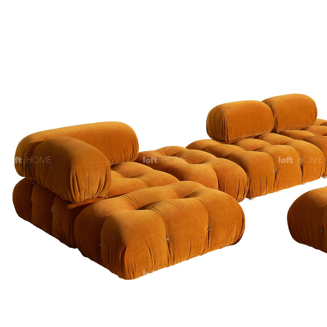 Contemporary fabric 1 seater sofa corner connection camaleonda conceptual design.