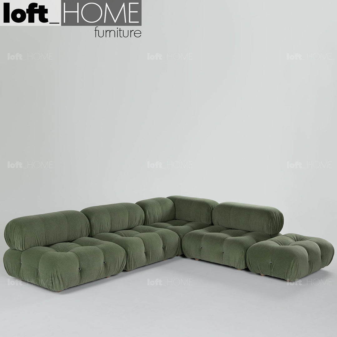 Contemporary fabric 1 seater sofa corner connection camaleonda with context.