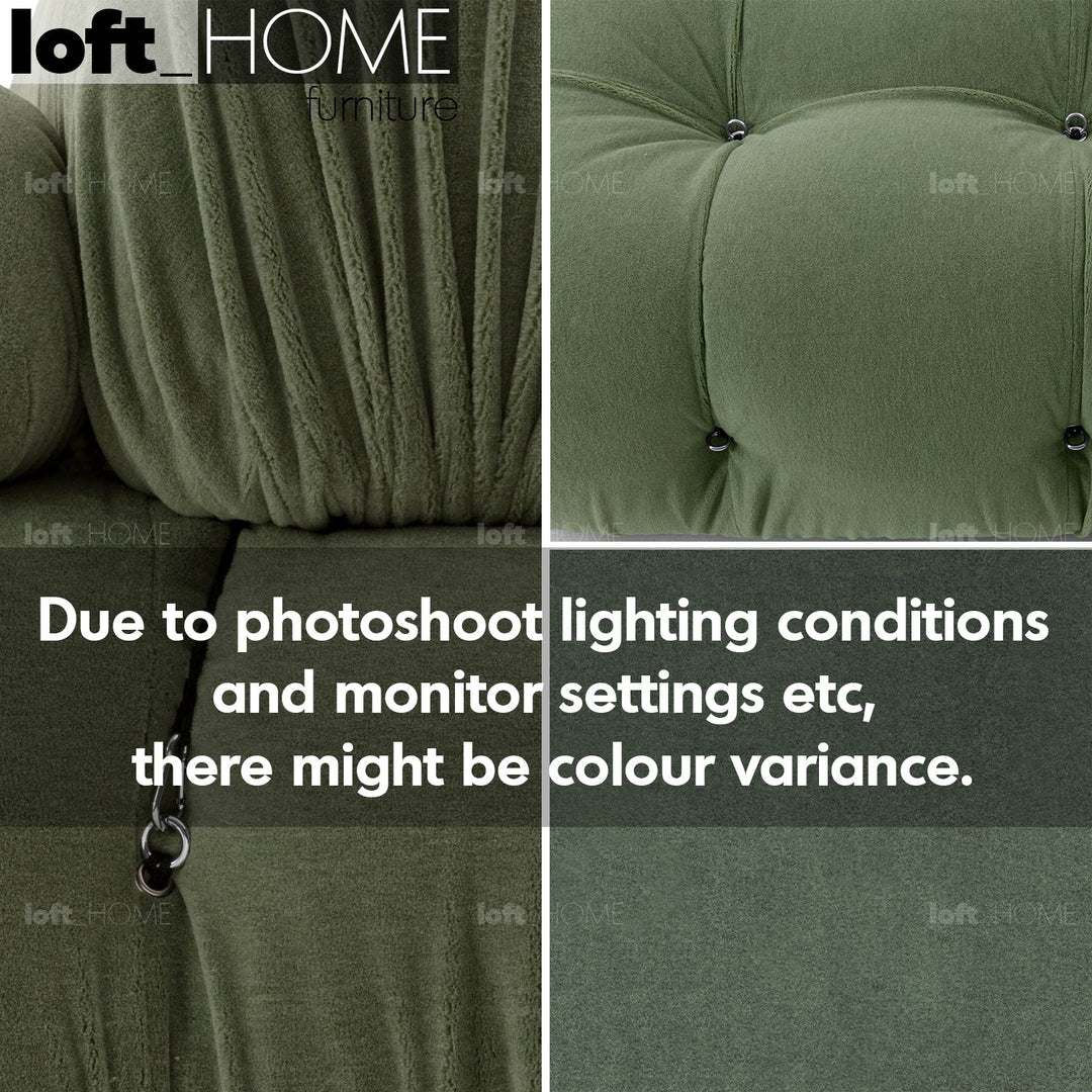 Contemporary fabric 1 seater sofa corner connection camaleonda in real life style.