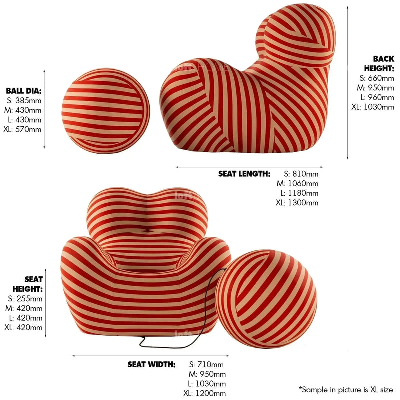 Bauhaus fabric 1 seater sofa la mamma size charts.