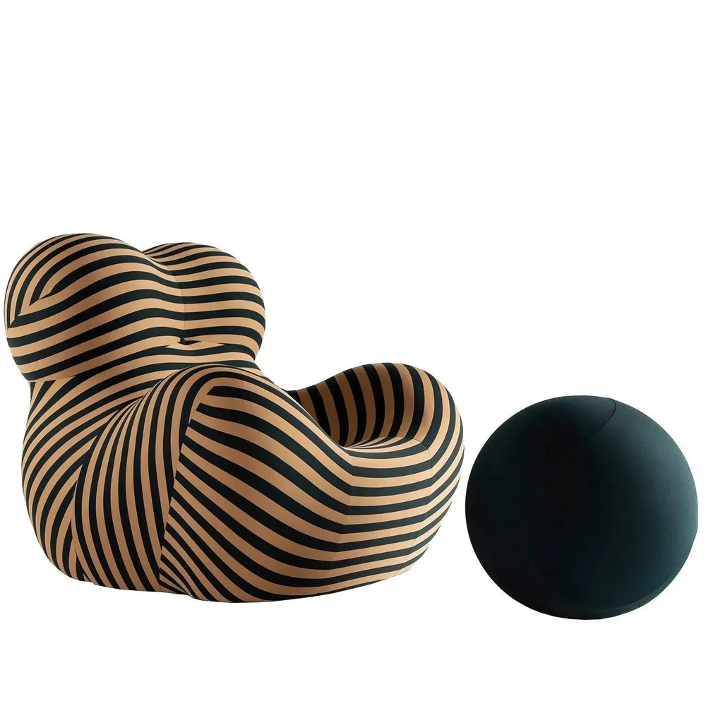 Contemporary fabric 1 seater sofa la mamma layered structure.