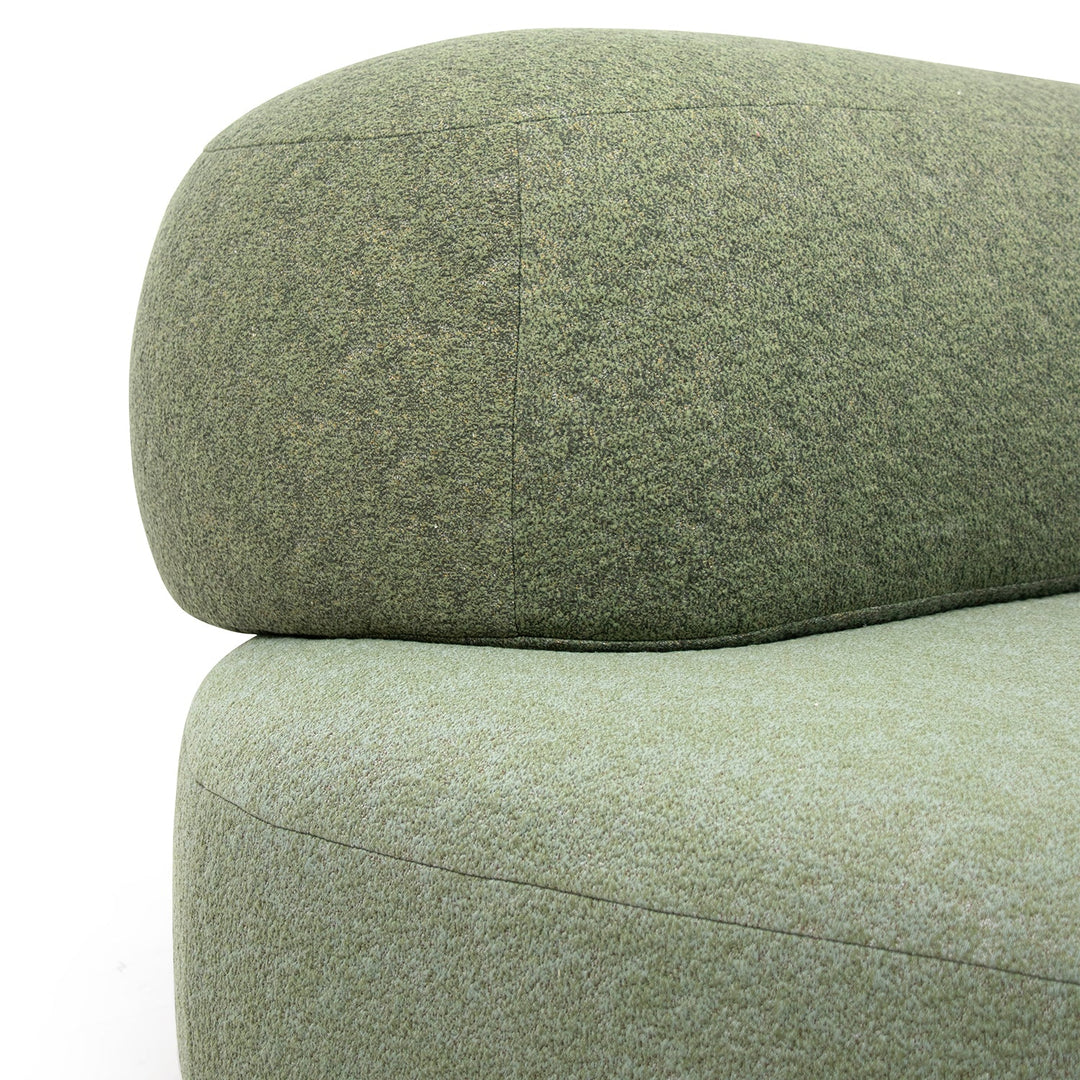 Contemporary fabric 1 seater sofa pebble detail 7.