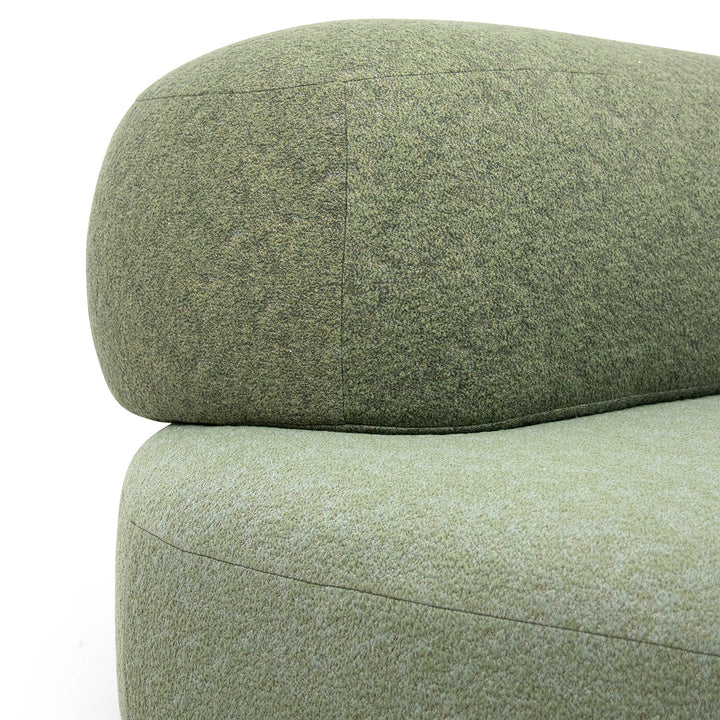 Contemporary fabric 1 seater sofa pebble detail 7.