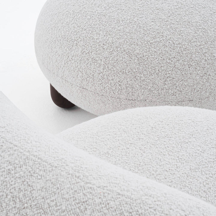 Contemporary fabric 1 seater sofa teddy conceptual design.