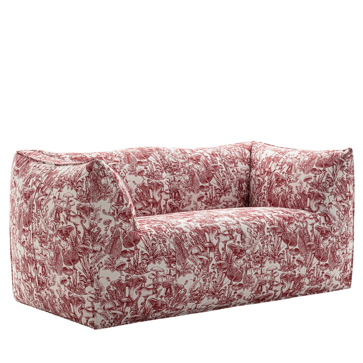 Contemporary fabric 2 seater sofa bambole with context.