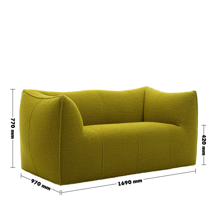 Contemporary fabric 2 seater sofa bronte size charts.