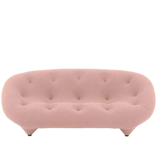 Bauhaus fabric 2 seater sofa conch appa in white background.