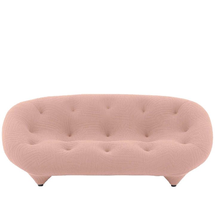 Contemporary fabric 2 seater sofa conch appa in white background.