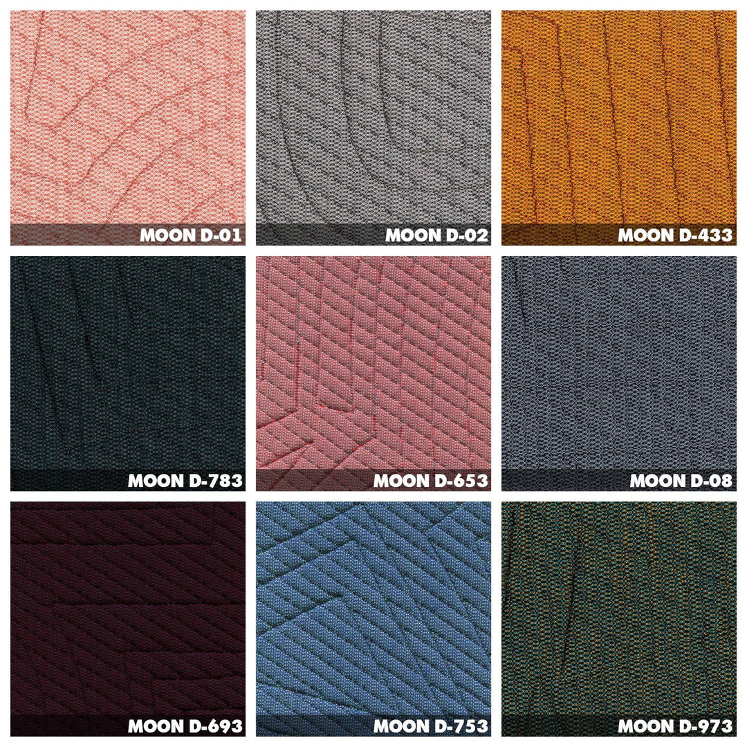 Contemporary fabric 2 seater sofa conch appa color swatches.