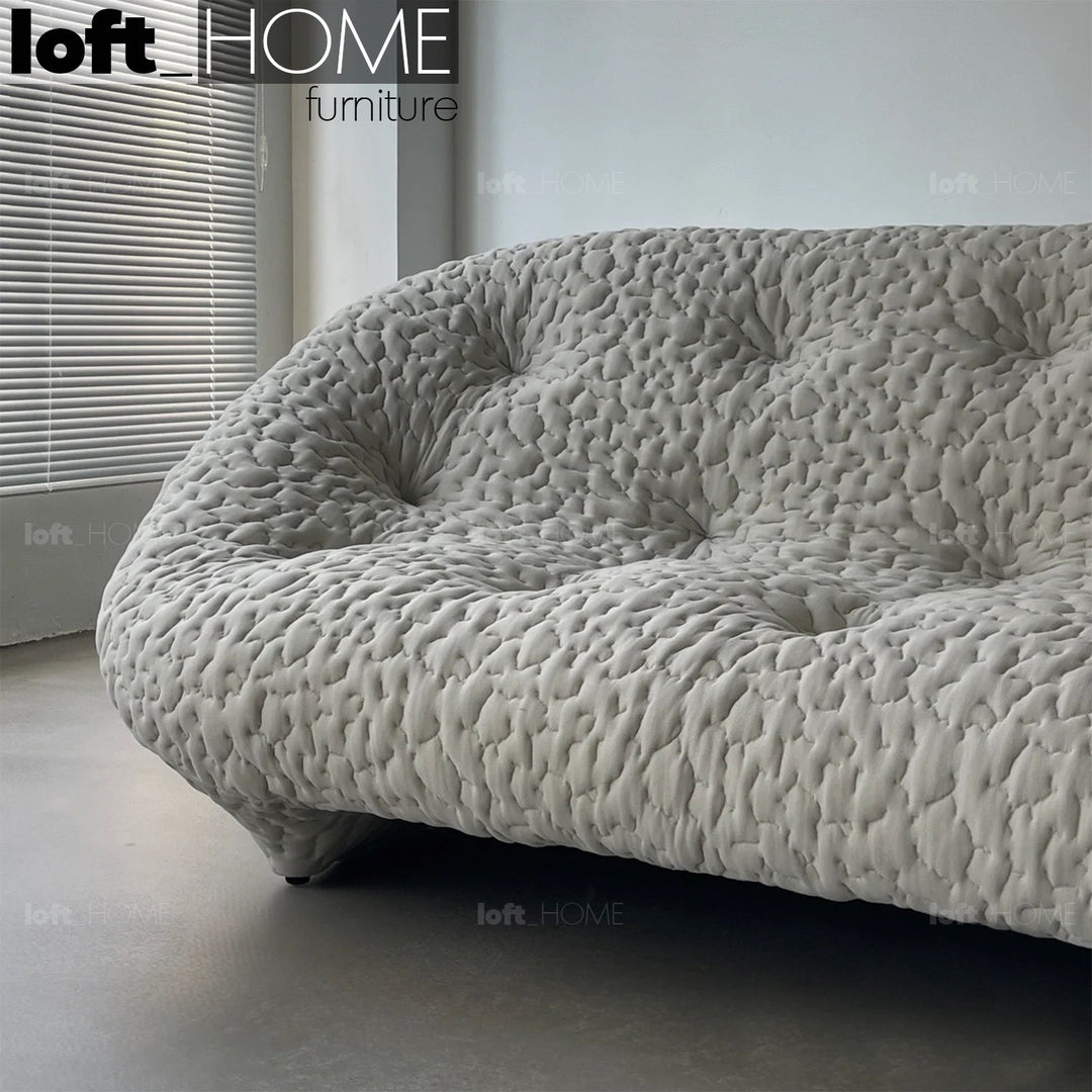 Contemporary fabric 2 seater sofa conch moby situational feels.