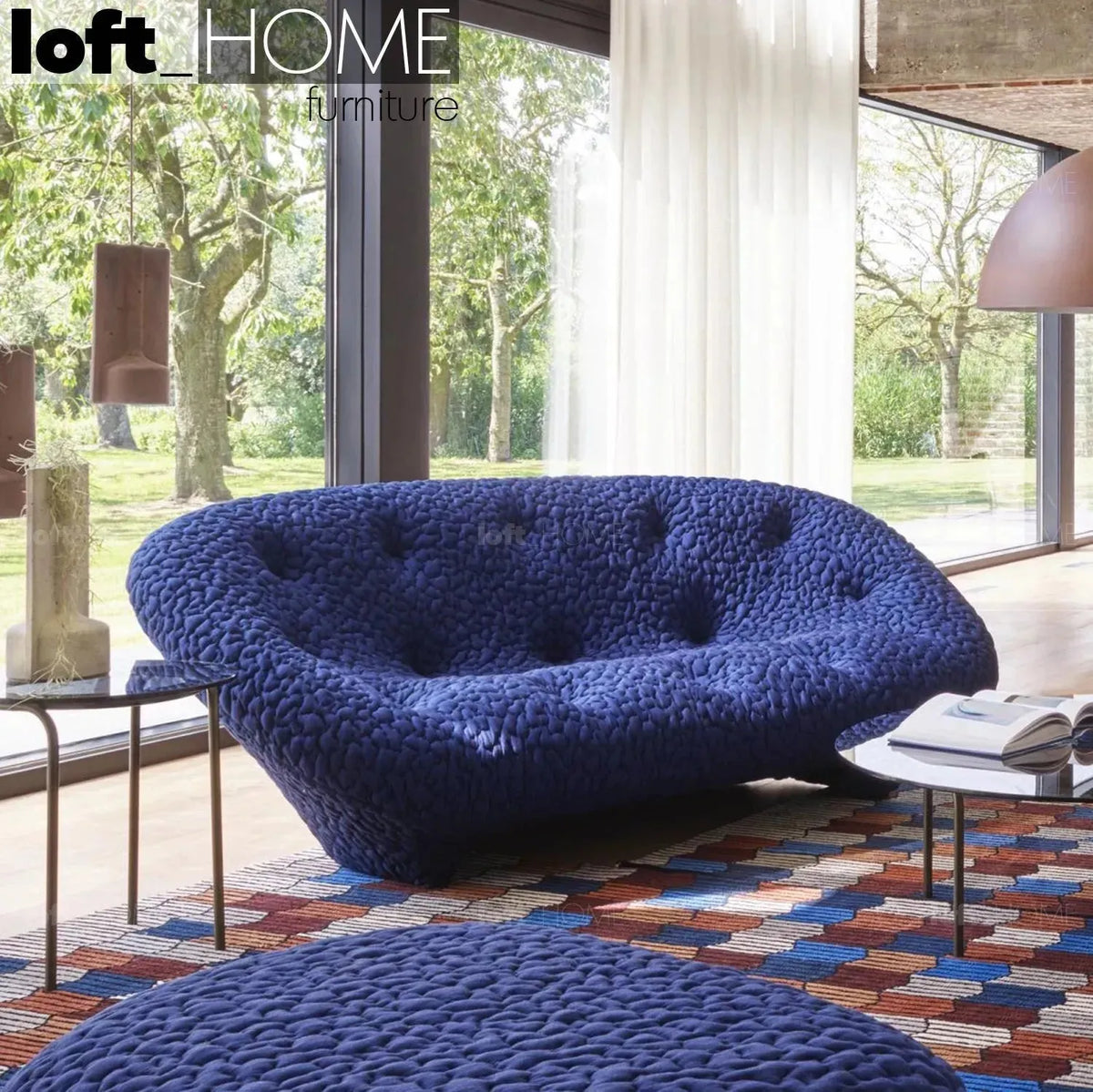 Bauhaus fabric 2 seater sofa conch moby primary product view.