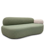 Contemporary Fabric 3 Seater Sofa PEBBLE CHAISE