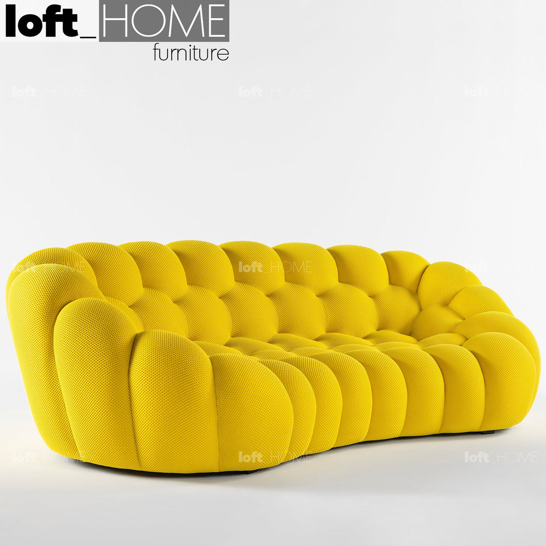 Contemporary fabric 3 seater sofa bubble layered structure.