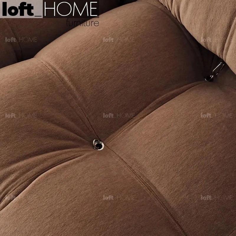 Bauhaus fabric 3 seater sofa camaleonda in panoramic view.