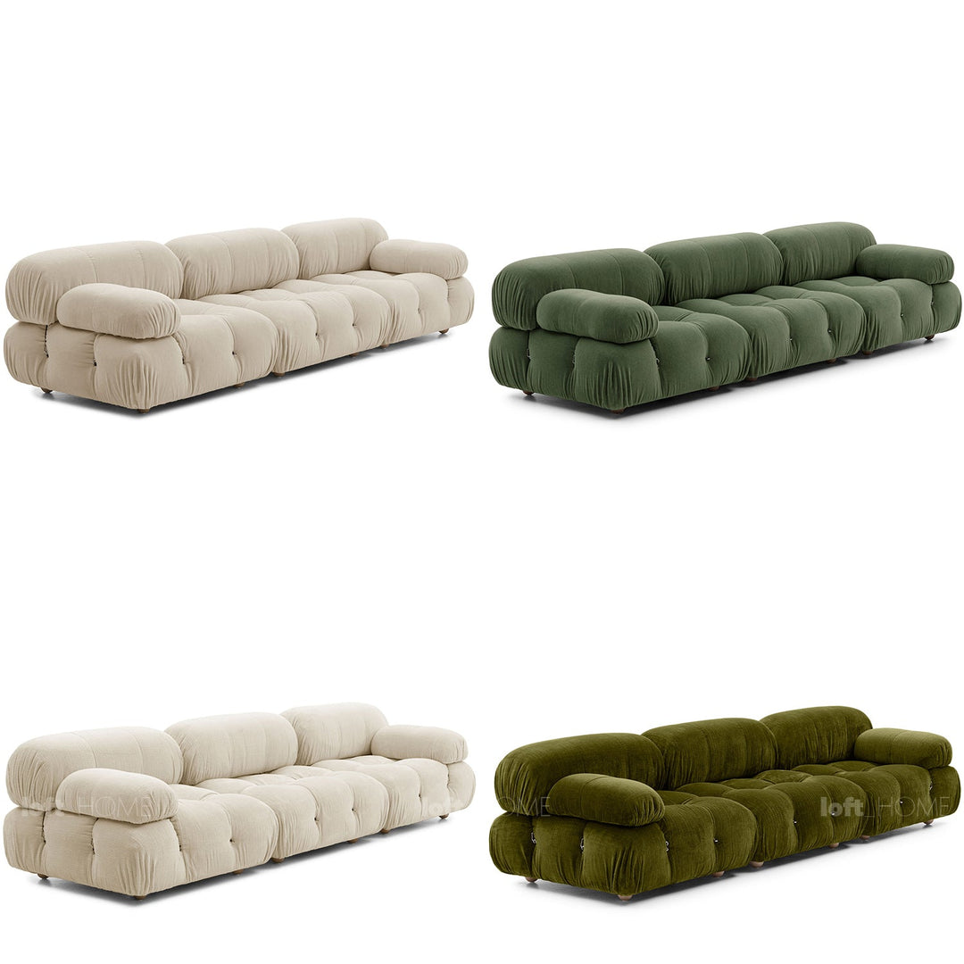 Contemporary fabric 3 seater sofa camaleonda in details.
