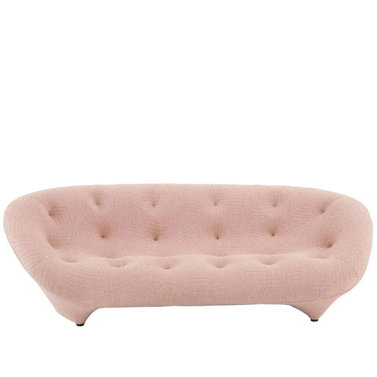Bauhaus fabric 3 seater sofa conch appa in white background.