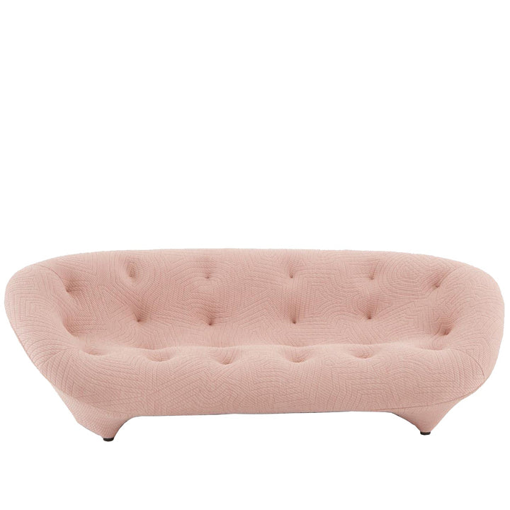 Contemporary fabric 3 seater sofa conch appa in white background.