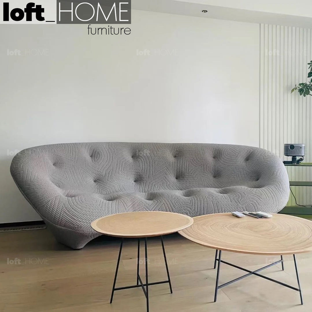 Contemporary fabric 3 seater sofa conch appa conceptual design.