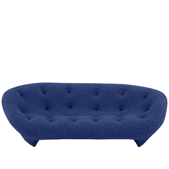 Bauhaus fabric 3 seater sofa conch moby in white background.