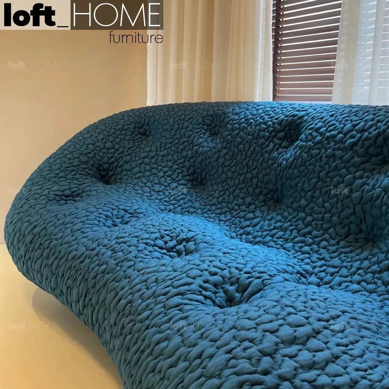 Bauhaus fabric 3 seater sofa conch moby layered structure.